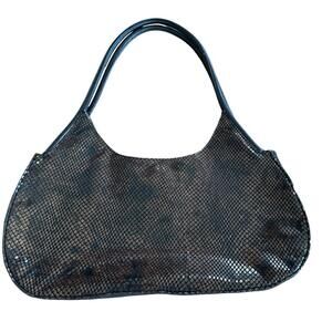 J Renee Vintage Shoulder Bag Snap Closure Faux Leather Textured